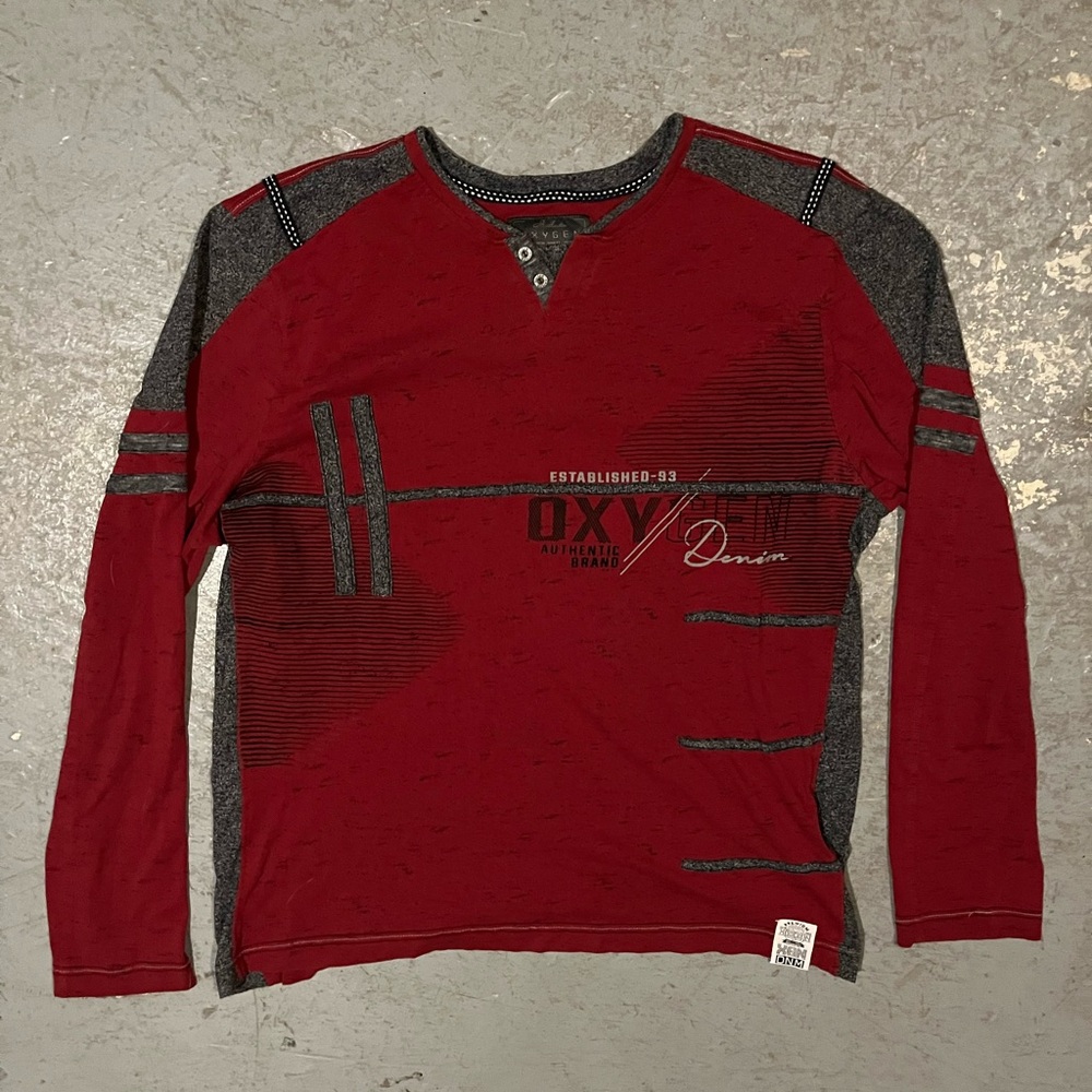 Red and black Y2K style long sleeve